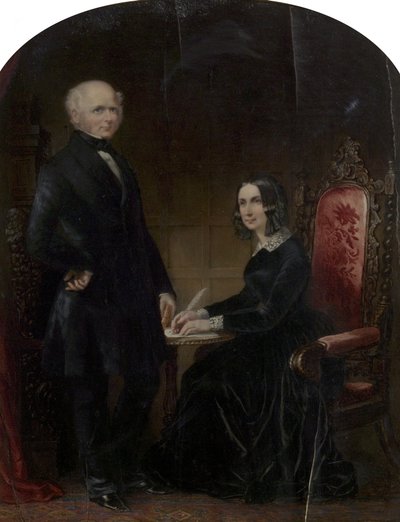 William and Mary Howitt by Margaret Gillies